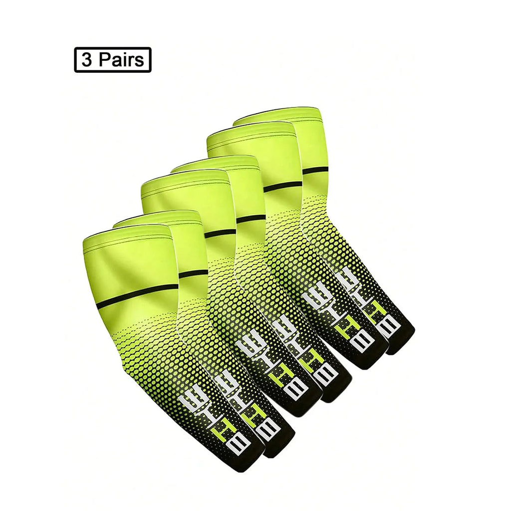 1/3 Pairs Cool Men Cycling Running Bicycle UV Sun Protection Cuff Cover Protective Arm Sleeve Bike Sport Arm Warmers Sleeves