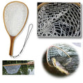 Fly Fishing Landing Net With Wooden Handle Frame