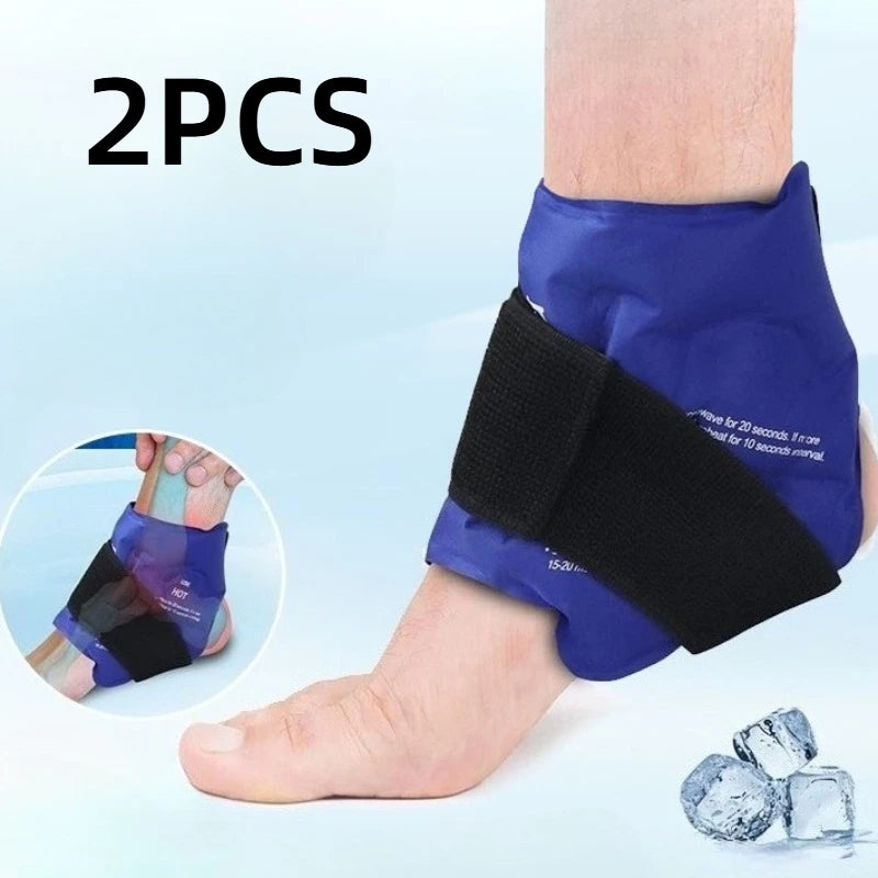 Hot/Cold Compress Ankle Wrap Reusable Cold Pack (1/2PCS)