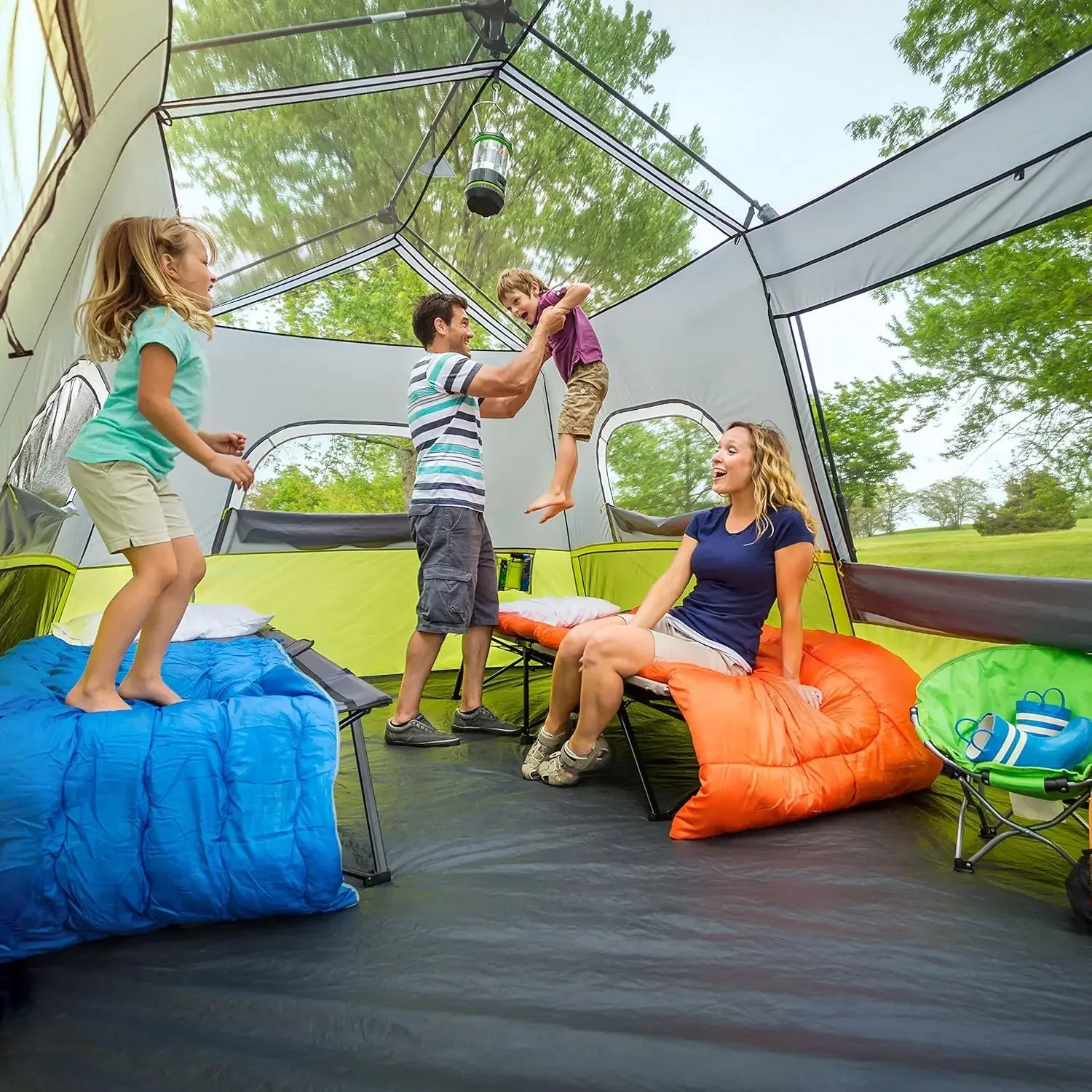Bestseller 9 Person Instant Cabin Tent - 14' x 9', Green