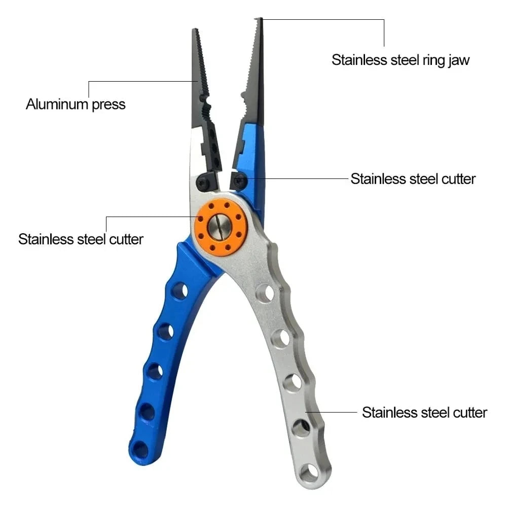 Fishing Pliers Line Cutter Multifunctional Scissors and Hook Remover