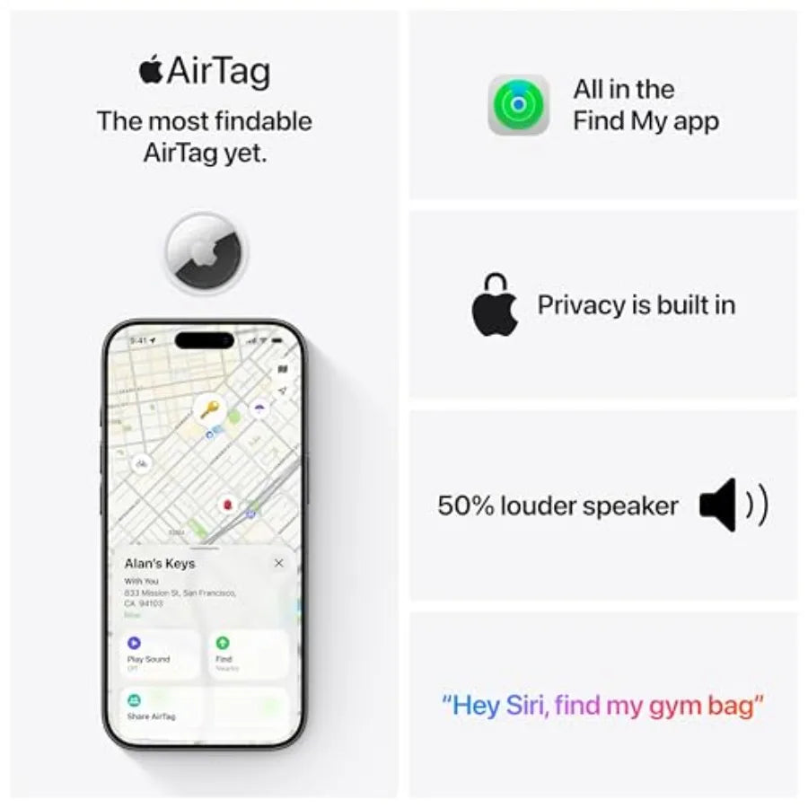 Apple AirTag 2nd Generation : Tracker for Locating Items