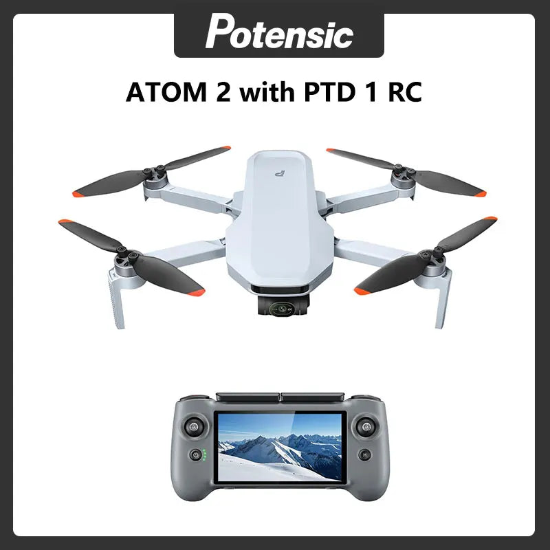 ATOM 2 Drone with PTD 1 Remote Control 4K Video, 8K Photo Camera 10KM 2.7K Vertical Shoot, AI Night Shoting AI Track