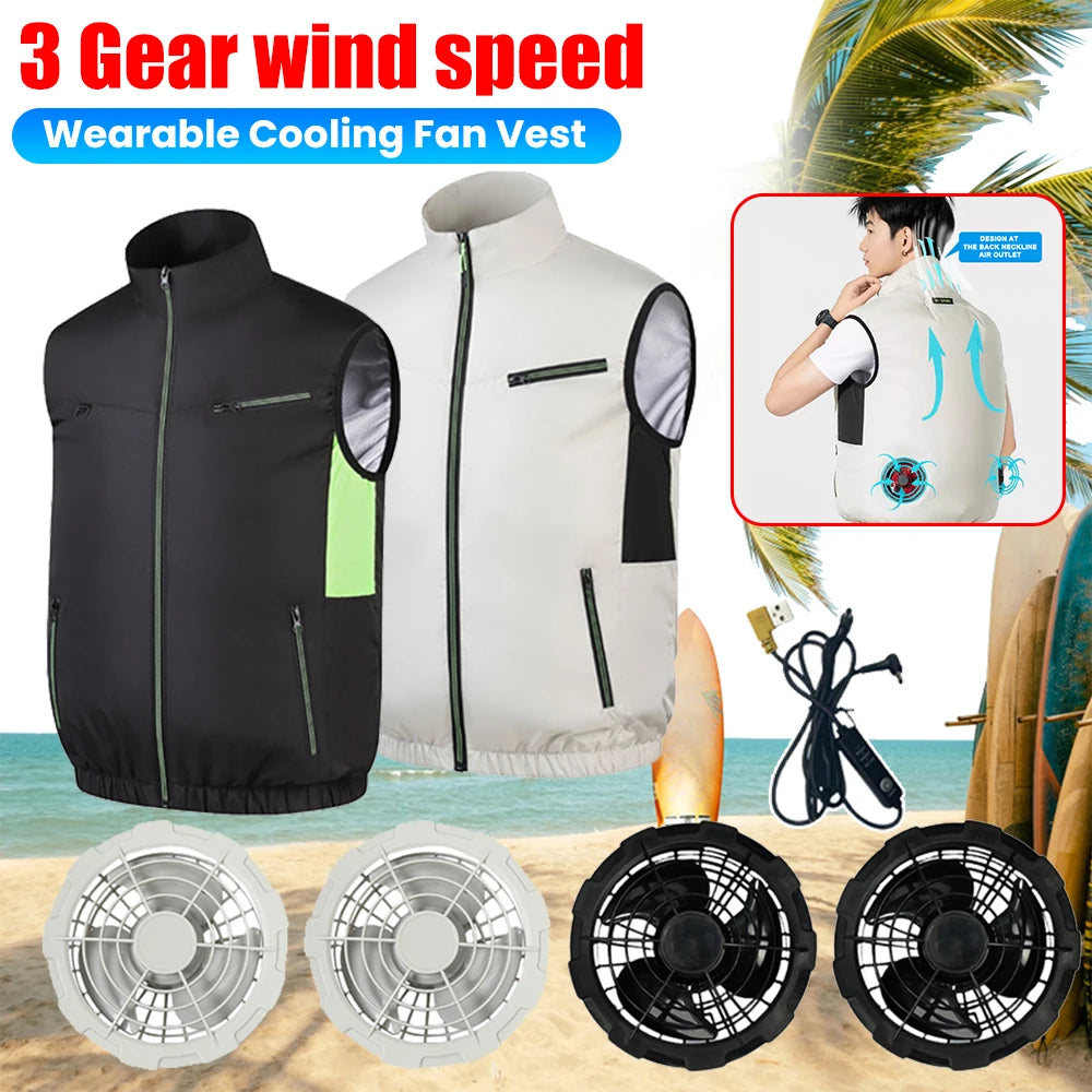 Air Conditioned Breathable Cooling Fan Vest