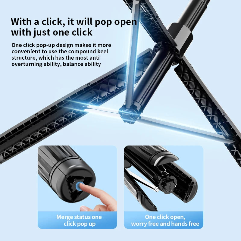 Tripod for Mobile Phone 360°Auto-Rotation Shooting Tripod Selfie Stick Phone Stand AI Face Following, with Remote Control from China