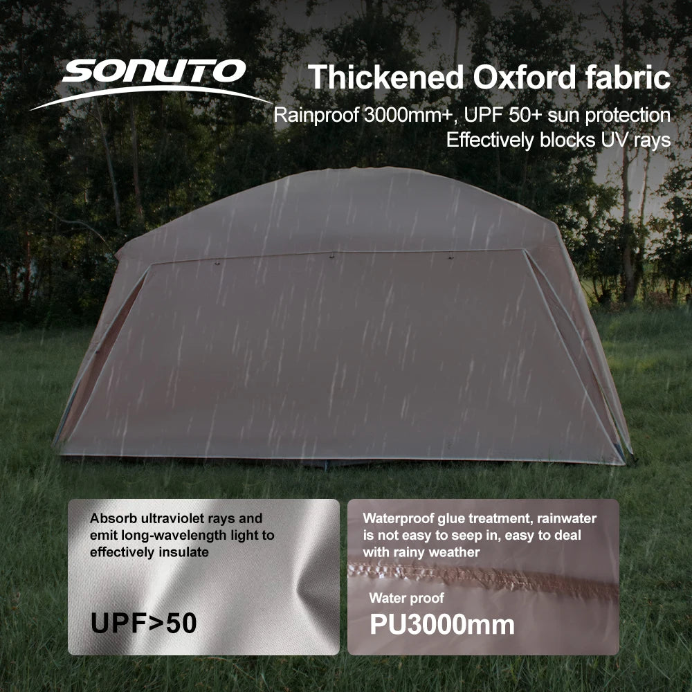 8-12 Person 2 Room Instant Cabin Tent for Waterproof Windproof Family Camping
