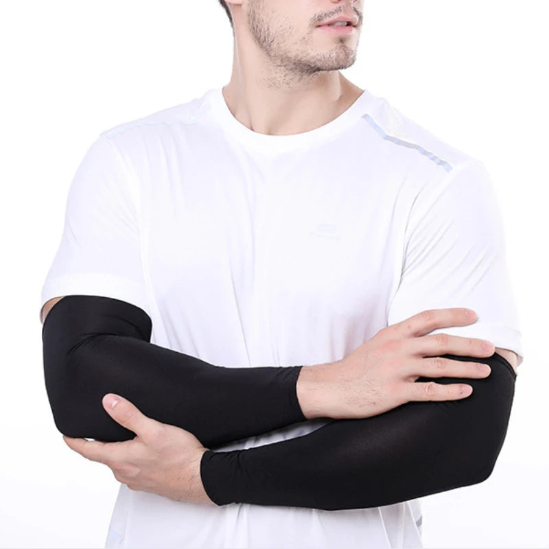 2Pcs Unisex Cooling Arm Sleeves with UV Sun Protection