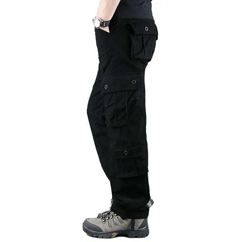 Men's Tactical Camouflage Overalls High-Quality Cotton Multi-Pocket Trousers Sports Training Casual Work Pants from China