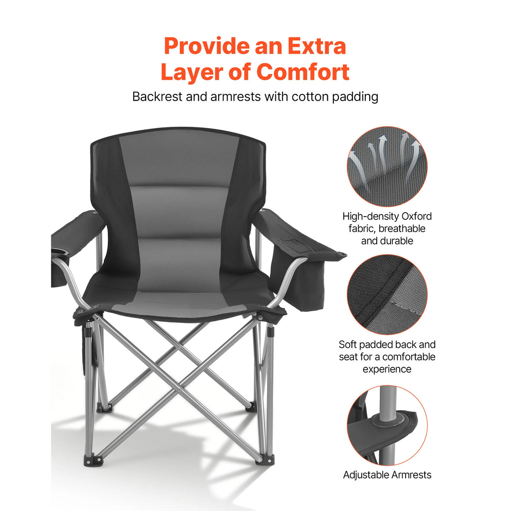 2Pack Heavy Duty Oversized Camping Folding Chairs