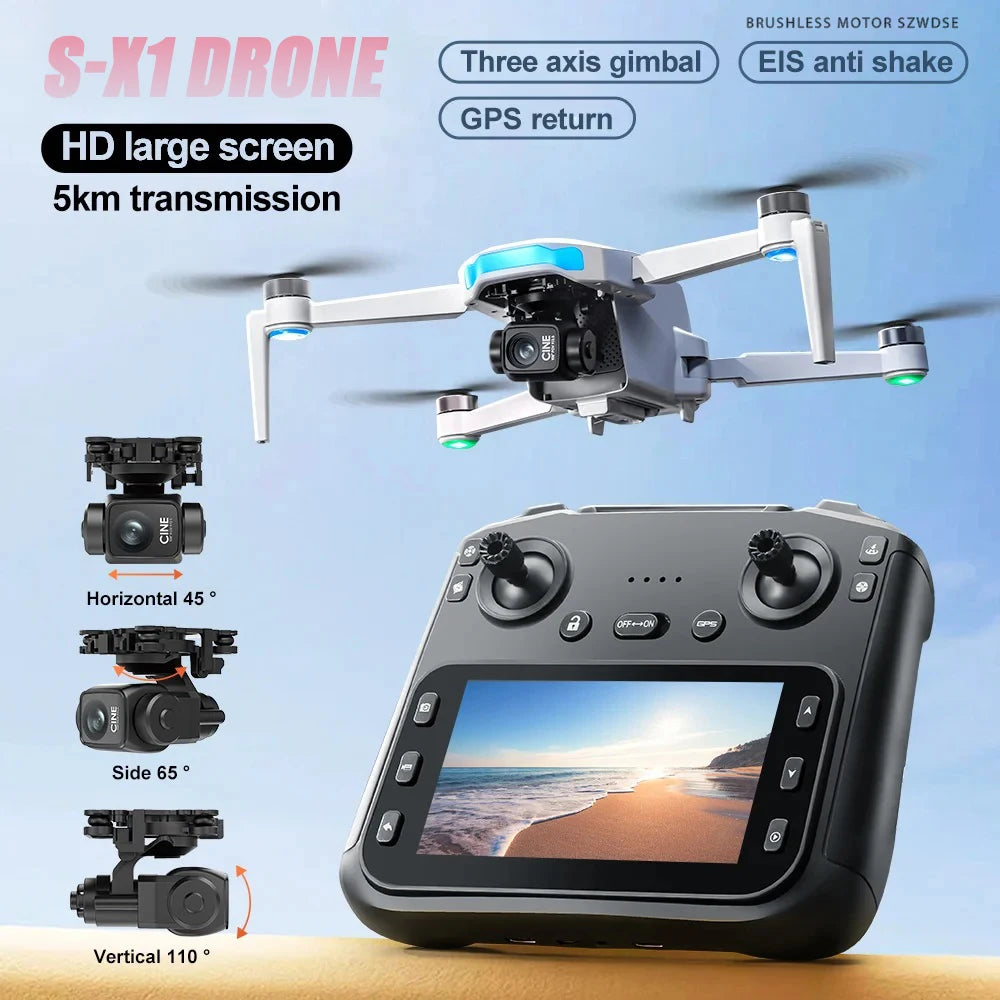 GPS Drone Professional 8K Camera With Screen 10KM Digital Image Transmission