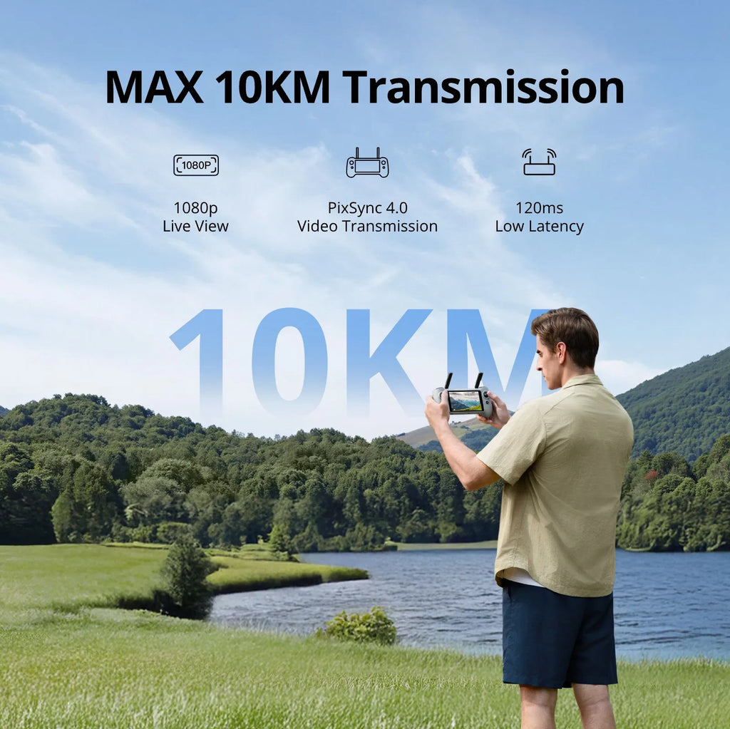 ATOM 2 Drone with PTD 1 Remote Control 4K Video, 8K Photo Camera 10KM 2.7K Vertical Shoot, AI Night Shoting AI Track