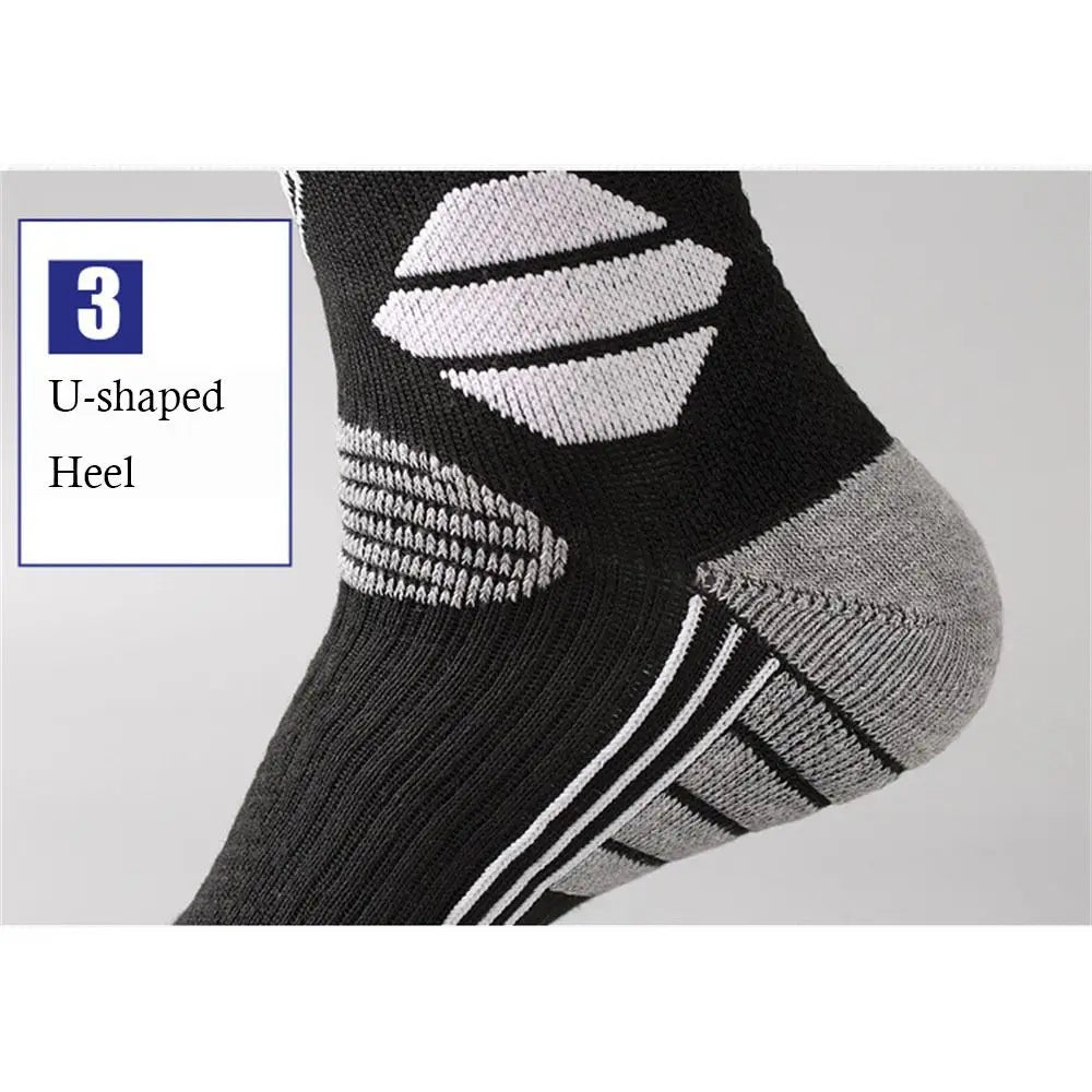 Winter Warm Ski Socks Anti-slip Thickened Breathable Compression Socks Thermal Moisture-wicking Knee High Socks