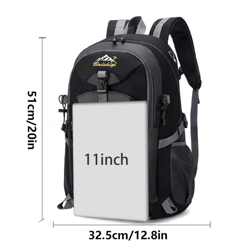 Nylon Waterproof Hiking Camping Mountaineering Travel Backpack for Men and Women