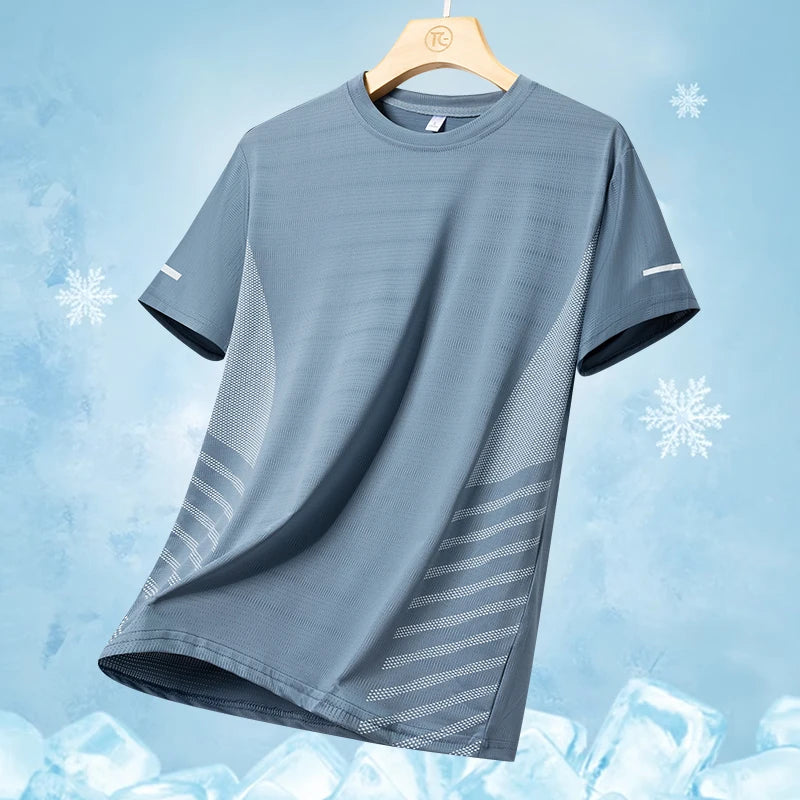Reflective Quick Dry Short Sleeve Breathable Fitness Sports T-shirt
