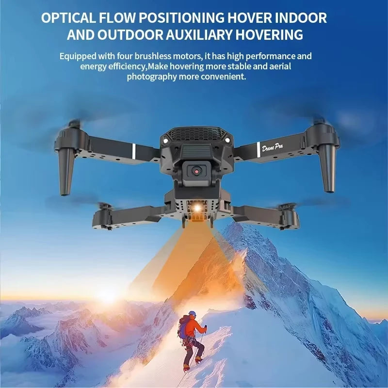 E88PRO Drone 8K 5G HD Dual Camera Aerial Photography Remote control screen display Control Aircraft Quadcopter from China