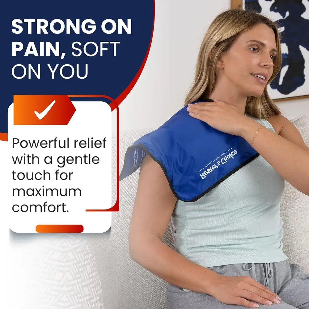 Flexible Reusable Ice Pack for Injuries - Large Size for Hip, Shoulder, Knee, and Back - Comfortable Cold Therapy for Swelling a