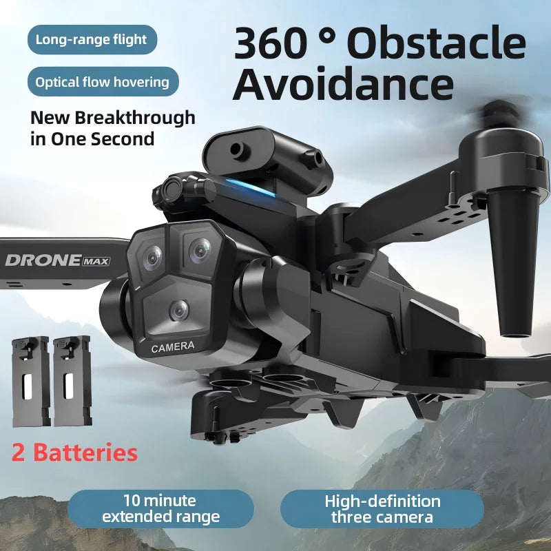 New C10S Drone 8K Professional HD Dual Camera Brushless Obstacle Avoidance Aerial Photography Foldable Quadcopter Toys Gifts