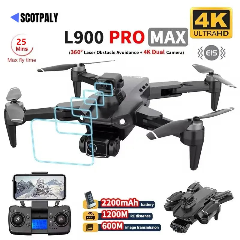 L900 Pro MAX Professional Drone With 4K Camera WIFI 360 Obstacle Avoidance Optical Flow FPV Brushless Motor Quadcopter RC Dron