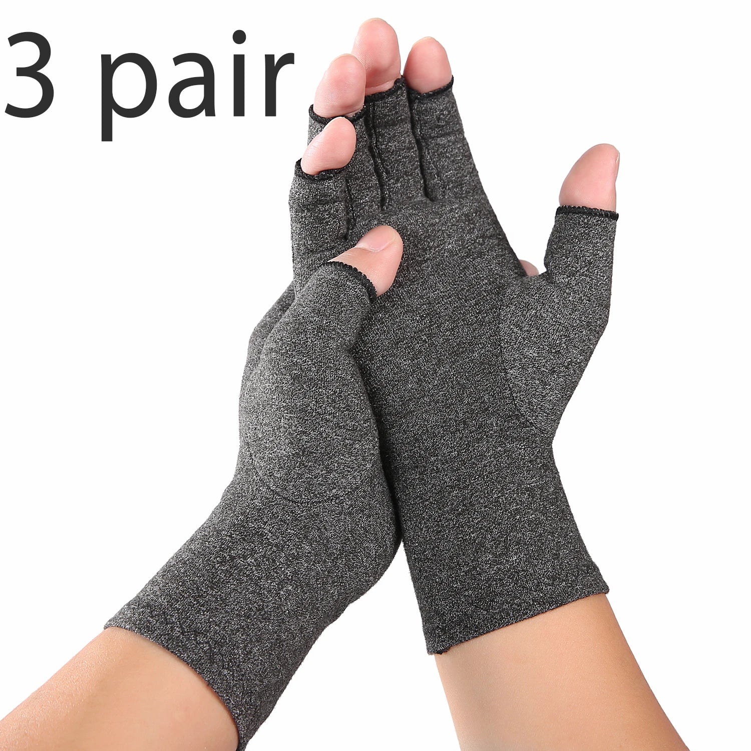 Relieve Hand Discomfort with 1pair Fingerless Compression Gloves