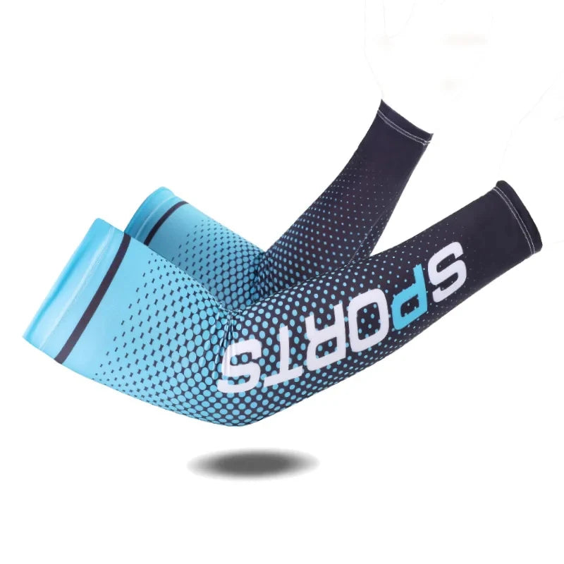 1/2pairs Summer Fashio Sunscreen Ice Silk Sleeve UV Sun Protection Cooling Anti-Slip Arm Sleeves Men Women Outdoor Sport Cycling from China