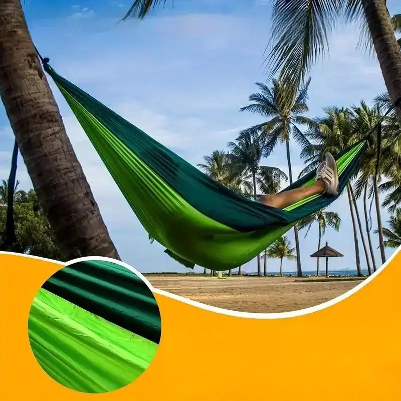 Outdoor Camping Hammock Portable Hammock Beach Backyard Courtyard Hiking Anti Rollover Double Hammock Outdoor Camping Equipment from China