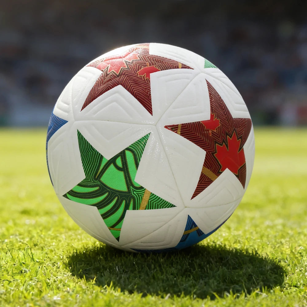 New Soccer Ball Official Size 5 PU Material High Quality Grass Outdoor Team Match Game Football Training Seamless from China