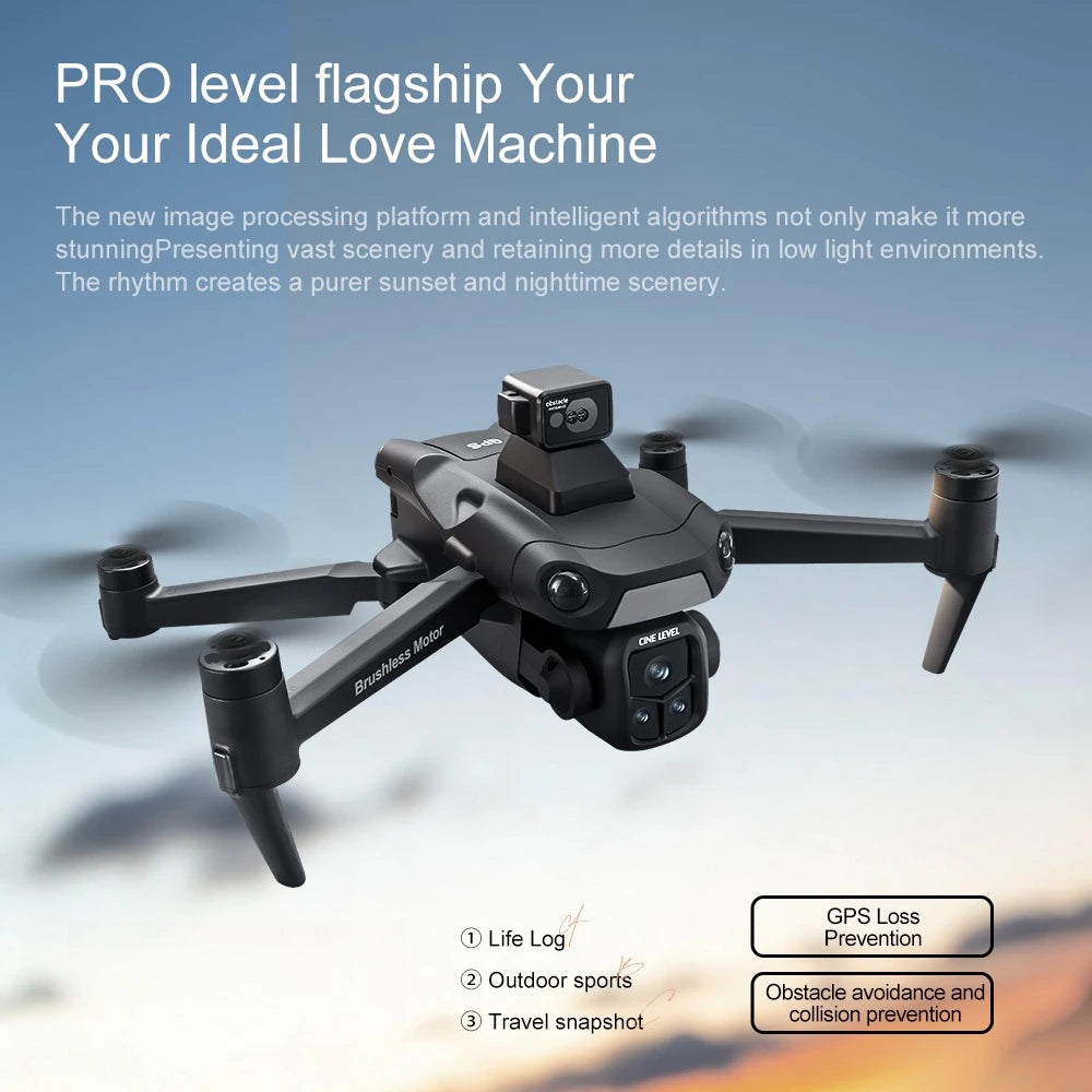 Lenovo A1R 3S GPS Drone 8K Professional Camera Aerial FPV Brush power Laser Obstacle with Large Screen Remote Control Folding from China