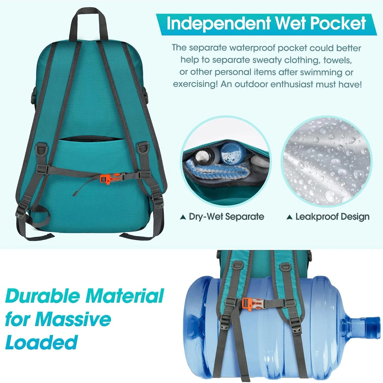 Lightweight 40L Hiking Waterproof Camping Travel Daypack/Backpack for Women/Men