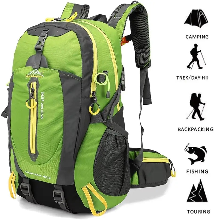 40L Lightweight Hiking Backpack – Water-Resistant Daypack for Men & Women, Durable Outdoor Travel Pack
