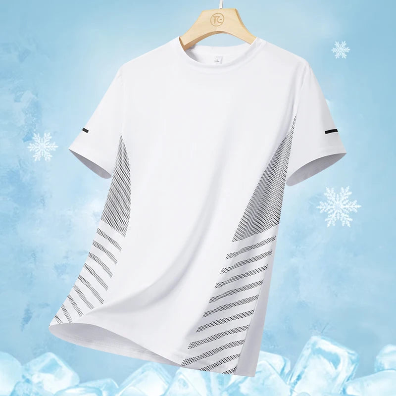 Reflective Quick Dry Short Sleeve Breathable Fitness Sports T-shirt