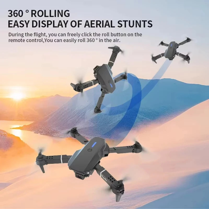 E88PRO Drone 8K 5G HD Dual Camera Aerial Photography Remote control screen display Control Aircraft Quadcopter from China