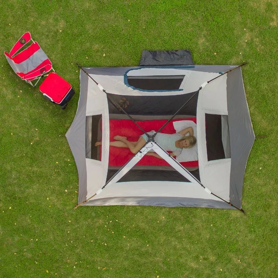 10' x 9' 6-Person Instant Cabin Tent with LED Light (19.38 lbs)