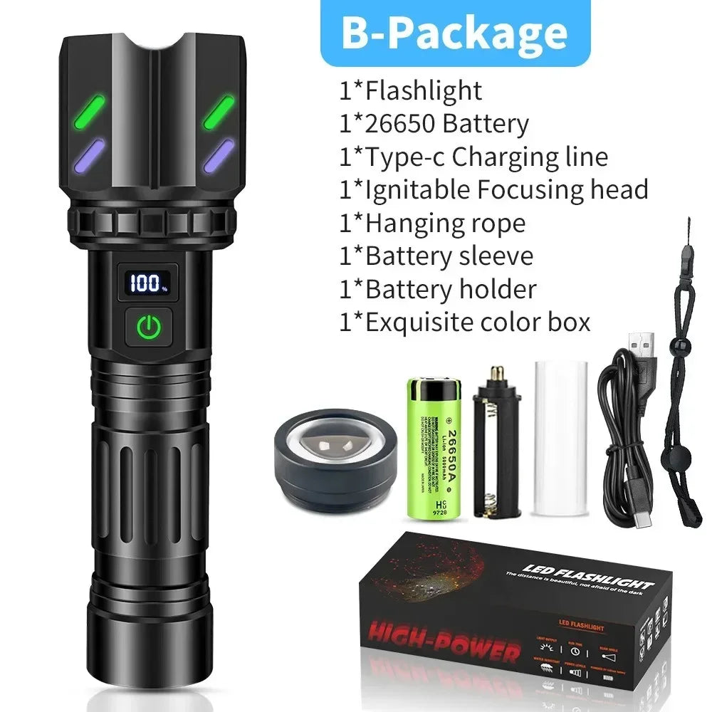 LED White Laser Tactical Flashlight