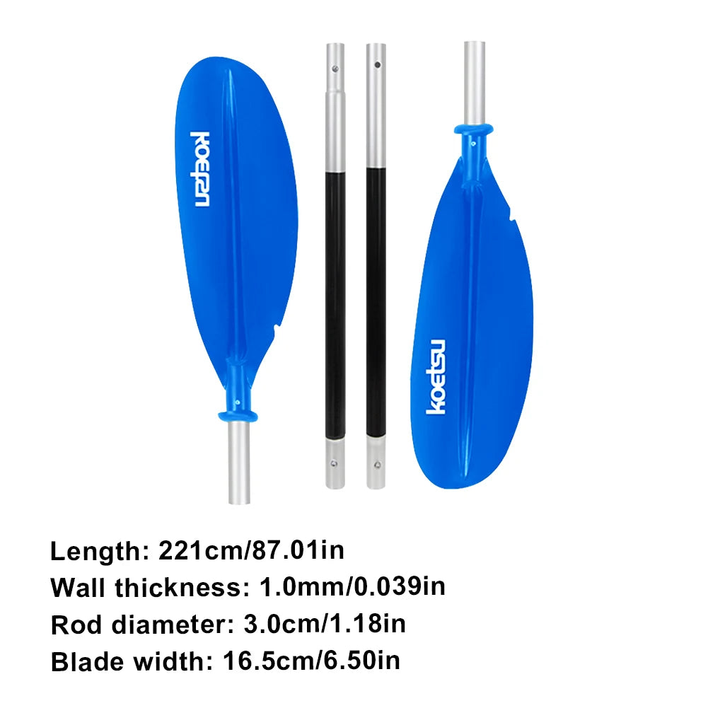 4-Piece Two Way Paddle Adjustable Floating Kayak Paddle Aluminium Alloy Stand Up Paddleboard Paddles for Outdoor Water Sports