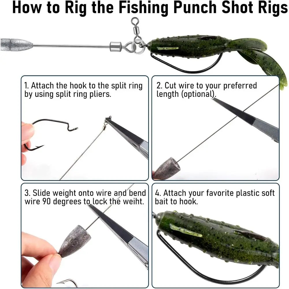 Fishing Kit:  Hooks, Punch Shot Rigs & Freshwater Sinkers