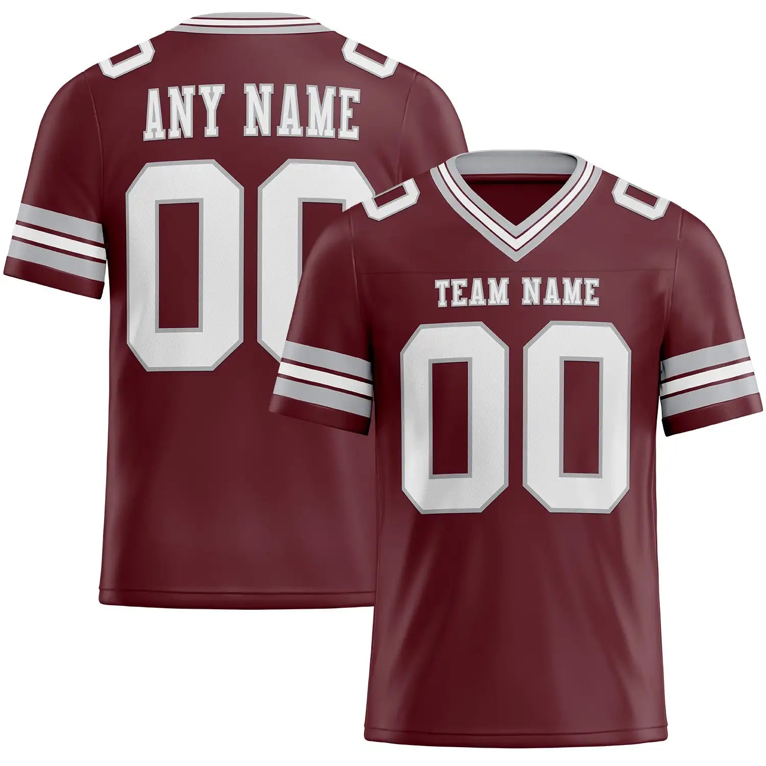Custom Team Name, Your Name and Number V Neck Soccer Jersey Men