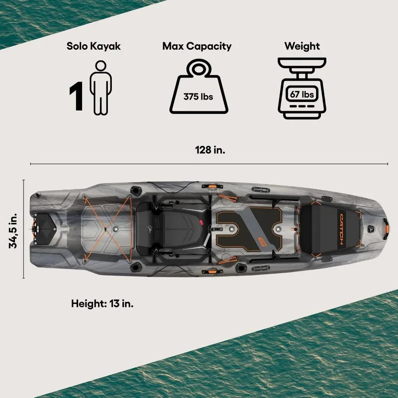 Premium Angler Kayak - Fishing Kayak with Lawn chair - 10.5 ft