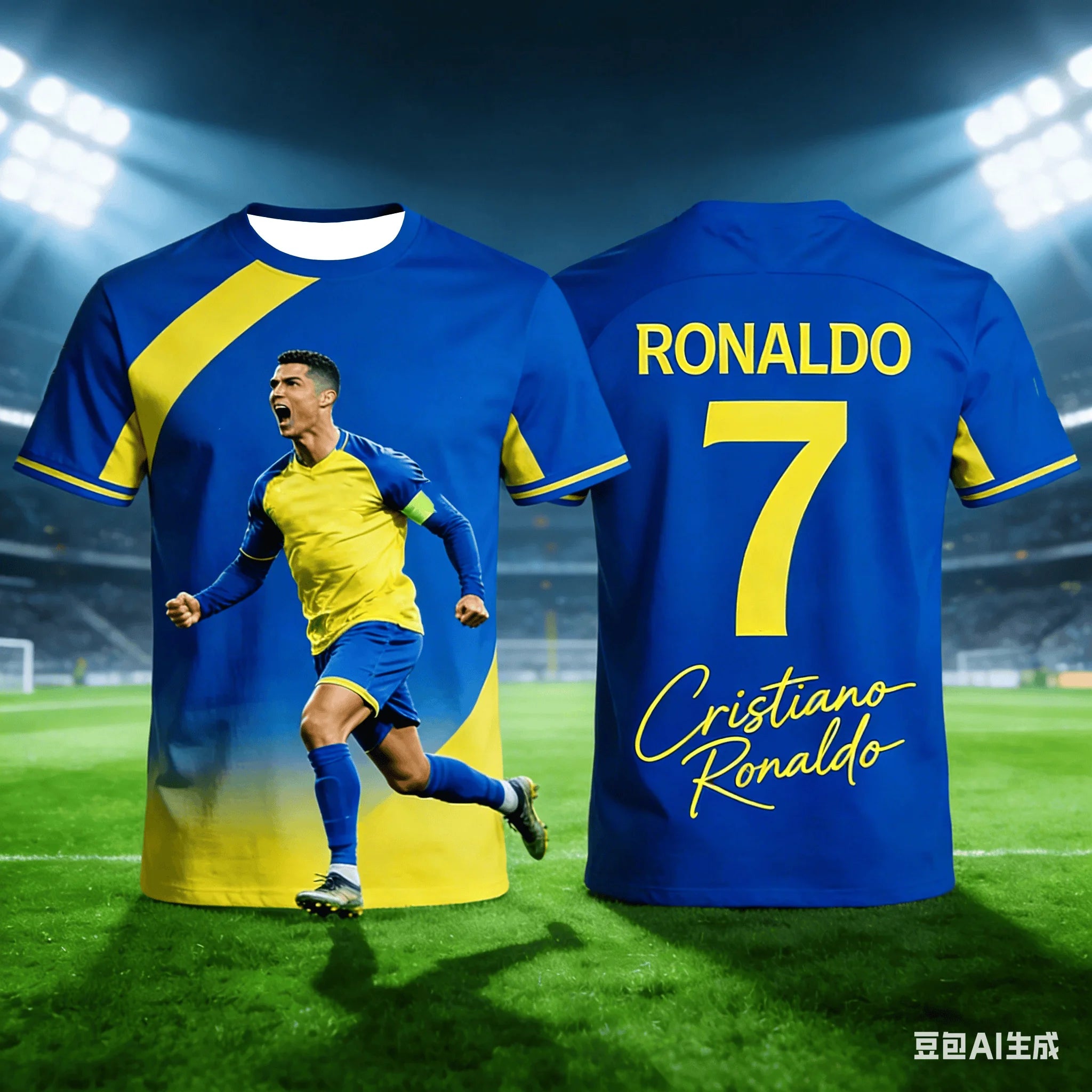 Ronaldo No.7 T-shirt (Multiple Colors) Fans' Exclusive Retro Classic Celebration Moment 3D Printed Jersey