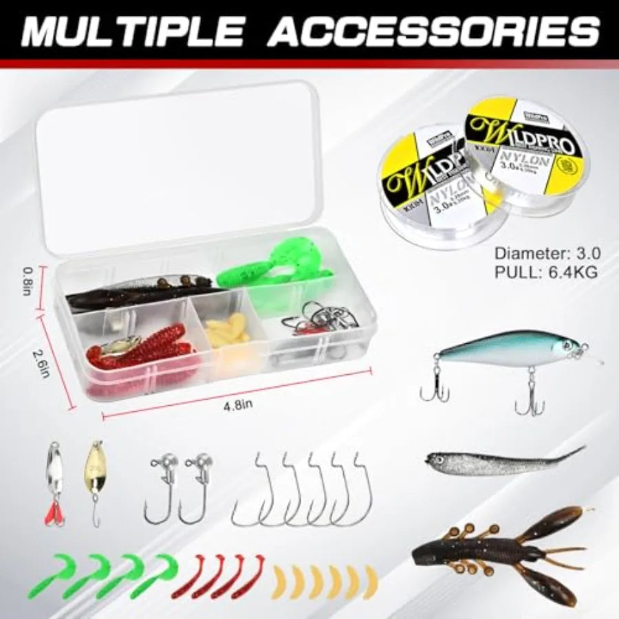 6.89ft Telescopic Carbon Fiber Fishing Rod and Reel Combo