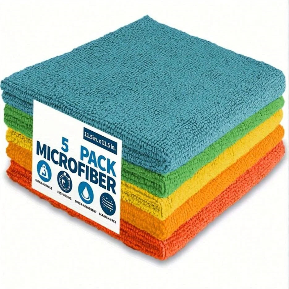 5pcs/10pcs Microfiber Cleaning Cloths