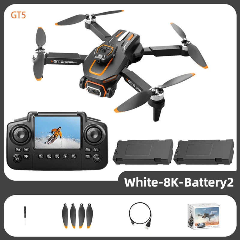 Lenovo GT5 Mini Drone 4K HD dual-lens wide-angle aerial 8K photography 5G WIFI Foldable quadcopter Brushless Obstacle Avoidance from China