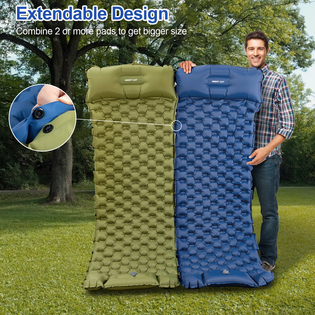 Waterproof Insulated Ultralight Air Mattress Mat with Pillow