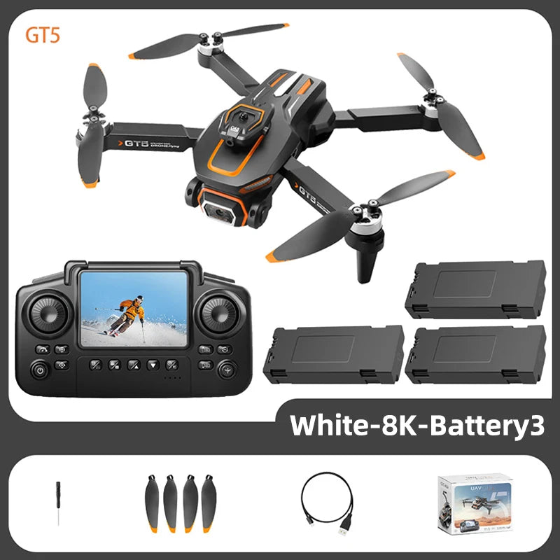 Lenovo GT5 Mini Drone 4K HD dual-lens wide-angle aerial 8K photography 5G WIFI Foldable quadcopter Brushless Obstacle Avoidance from China