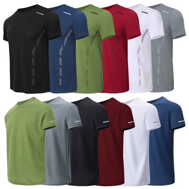 1-5 Pack Men's Quick-drying Short-sleeved Multi-size Mixed-color T-shirt