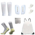 6-Piece Set of Outdoor Sports Soccer Socks + Shin Guards + Shin Socks + Ankle Guards + Straps + Storage Bag