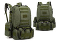 Men's Large Capacity 55L Backpack Tactical Backpack Outdoor Hiking Climbing Army Rucksacks Waterproof Camping Bags