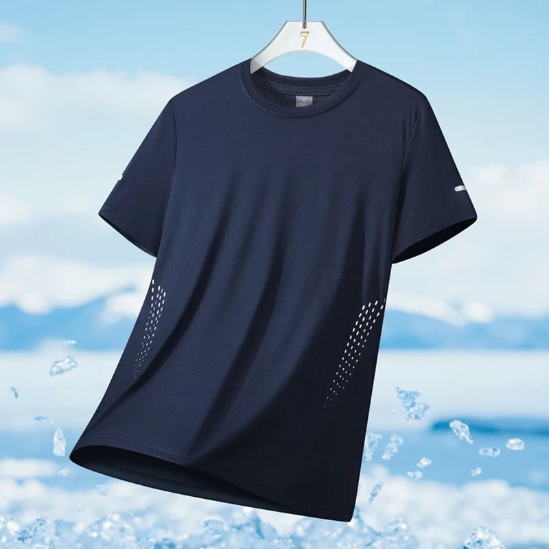 Reflective Quick Dry Short Sleeve Breathable Fitness Sports T-shirt