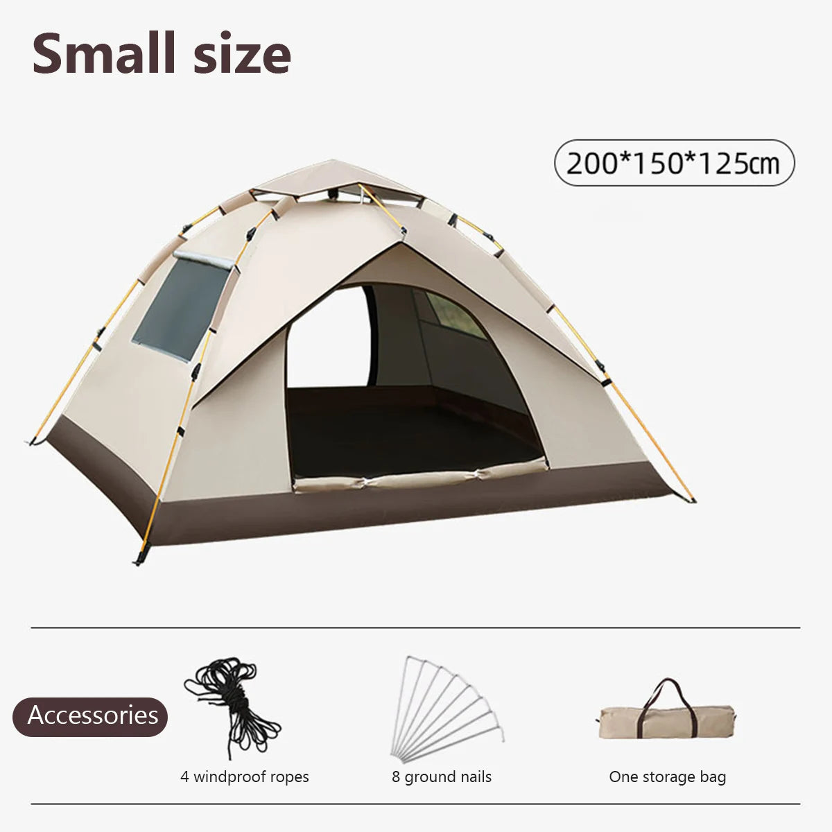 2-4 Person Waterproof Sunscreen Outdoor Folding Tent Quick Automatic Opening