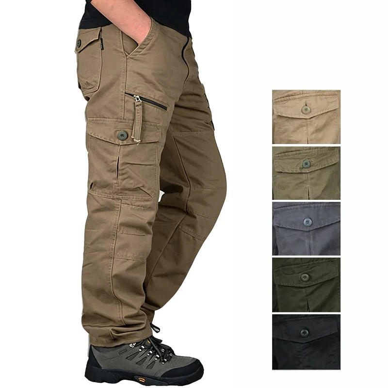 Cargo Pants Man Cotton Reinforced Utility Military Outdoors Man Work Trousers Long Tactical Pants for Men Fashion Casual Pants from China