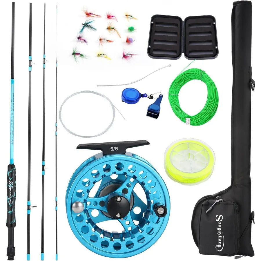 Standard Fly Fishing Combo Starter Kit with Super Polymer Handle